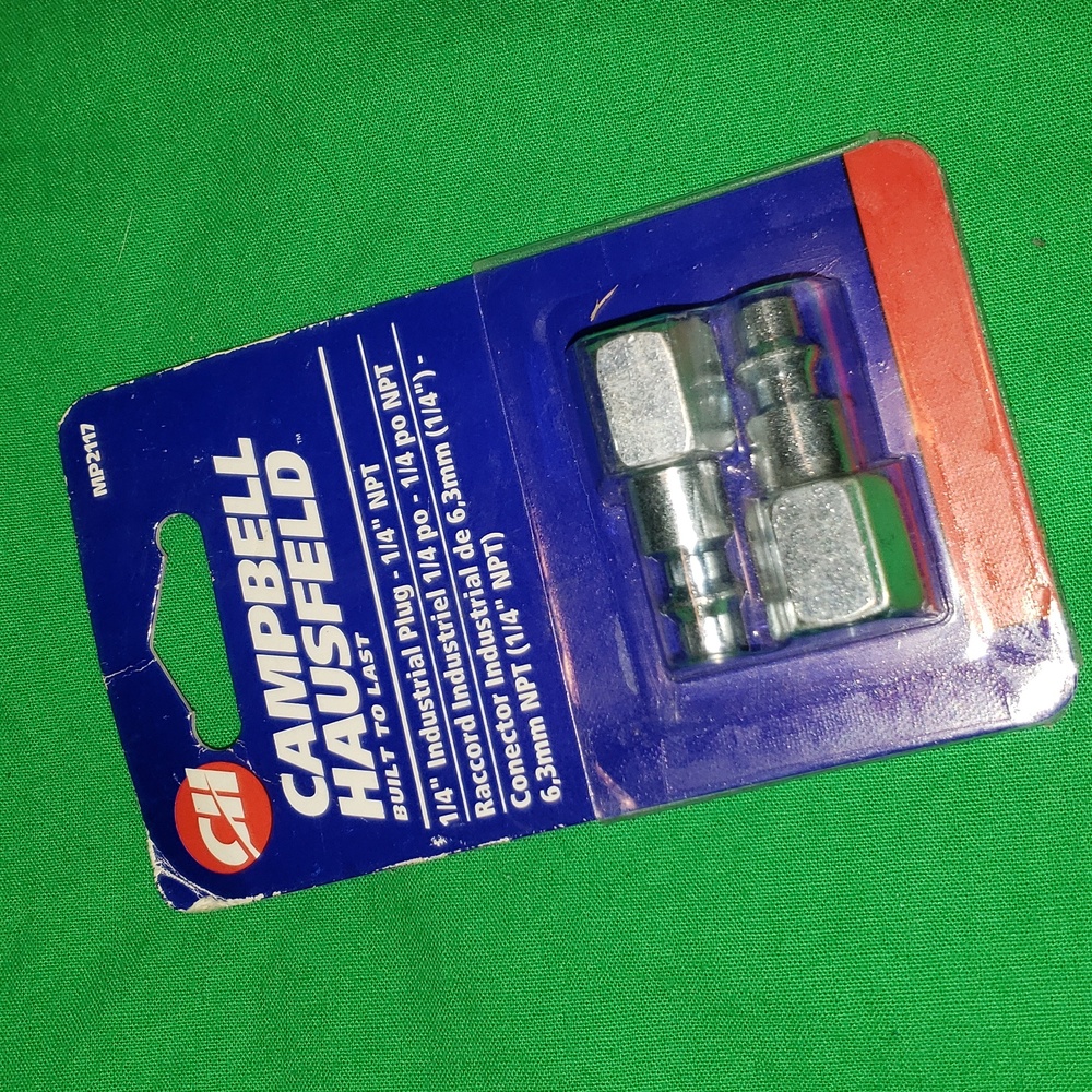 Campbell Hausfeld MP2117 1/4" I/M Plug Set (2 Pack) New Old Stock